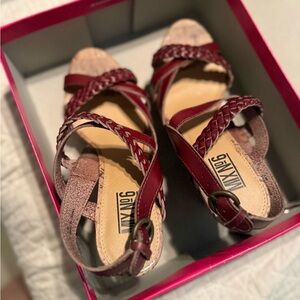 Mix No. 6 Maroon Braided Sandals